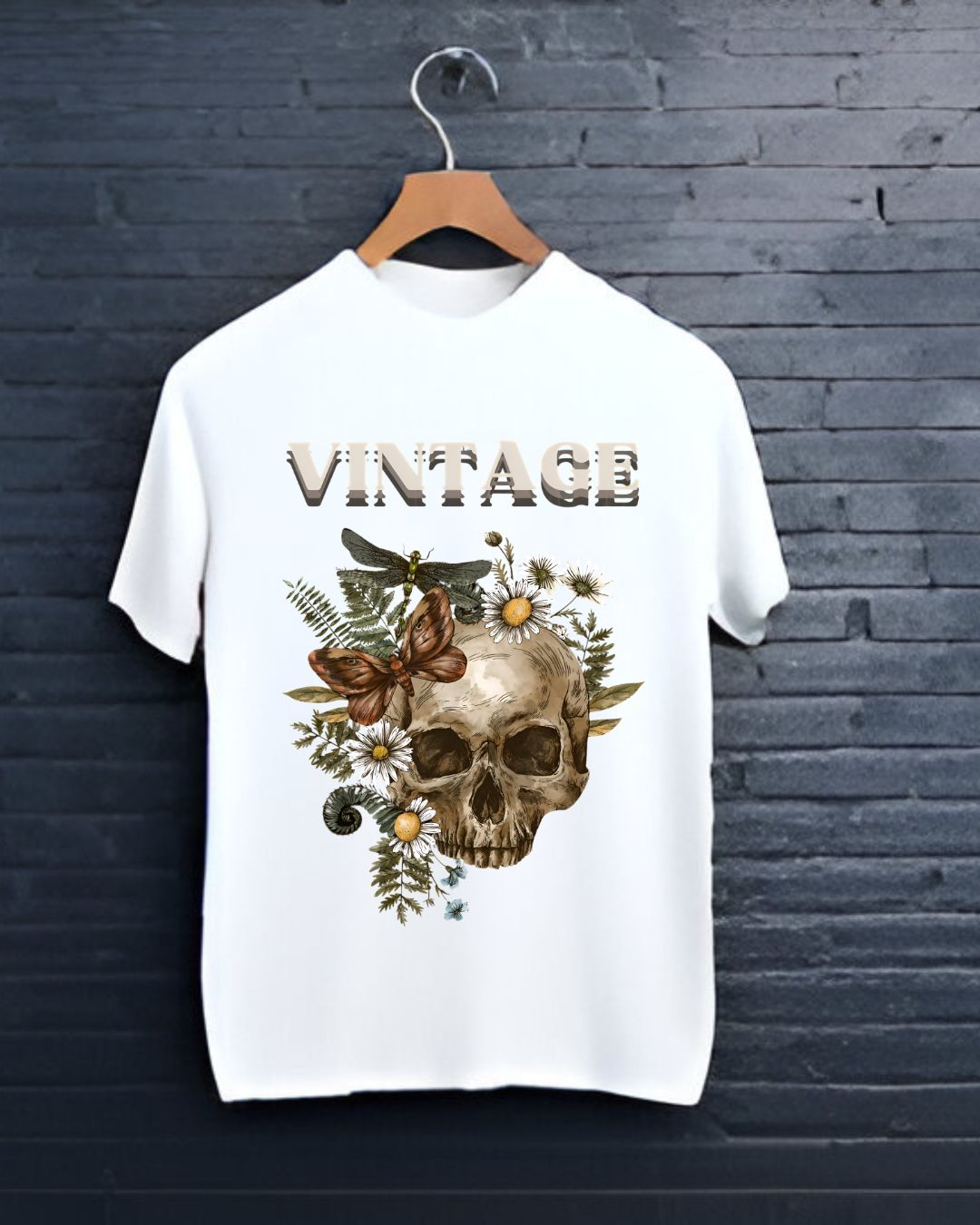 Vintage Skull Oversized Tee
