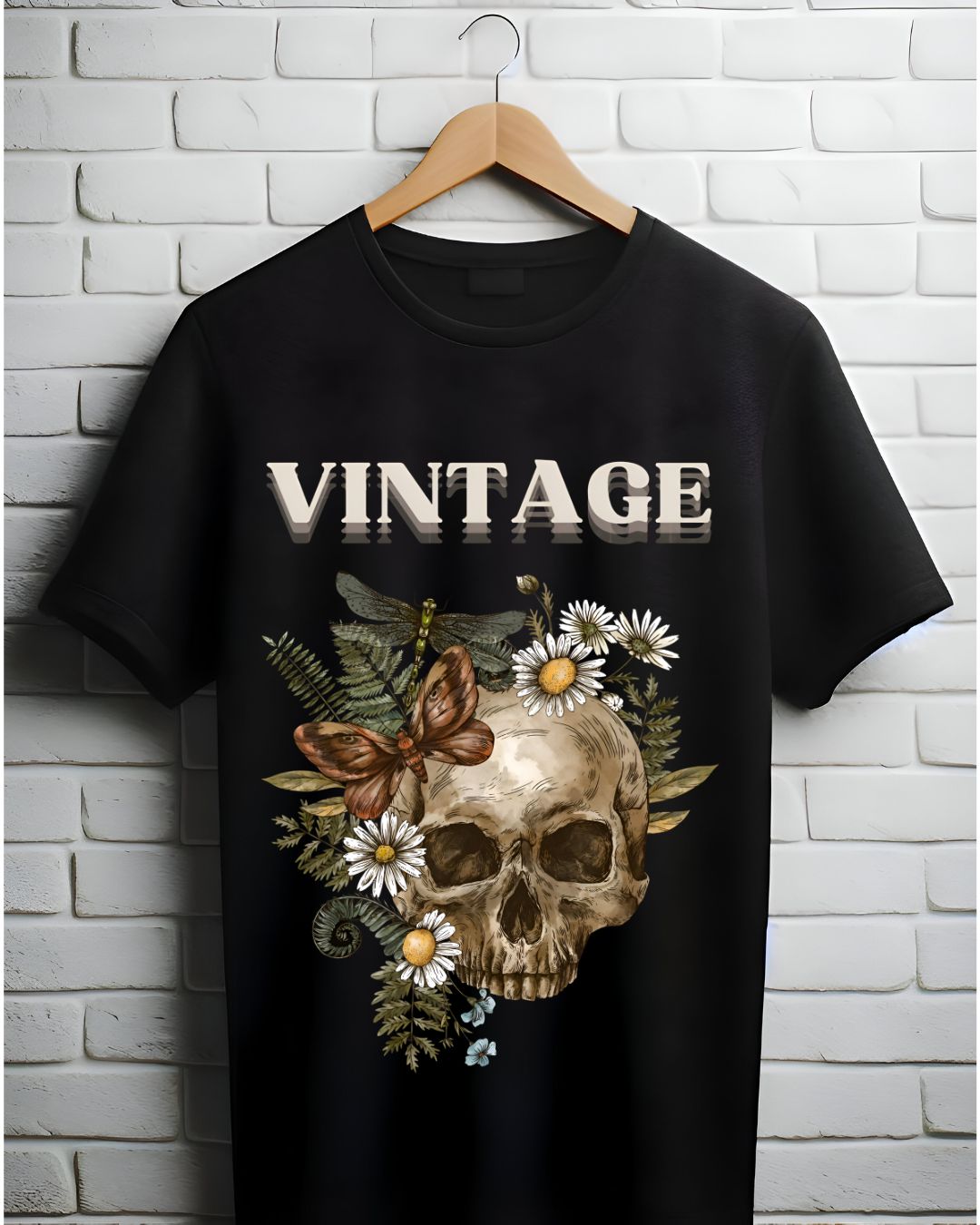 Vintage Skull Oversized Tee